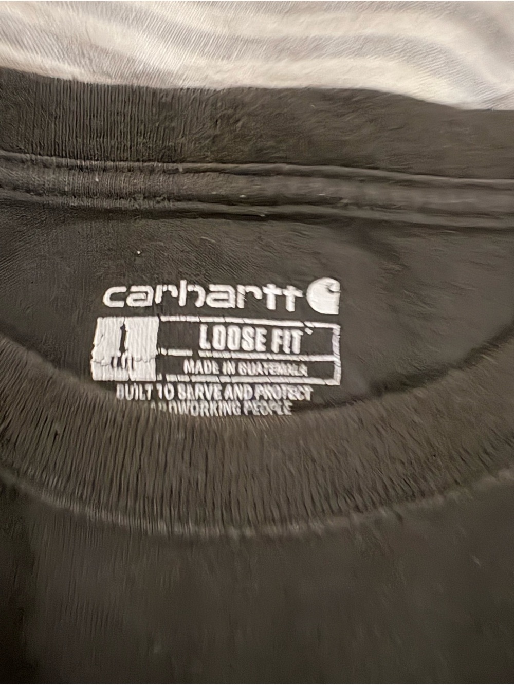 Carhartt Black Loose Fit Crewneck Tee work shirt bundle of 4